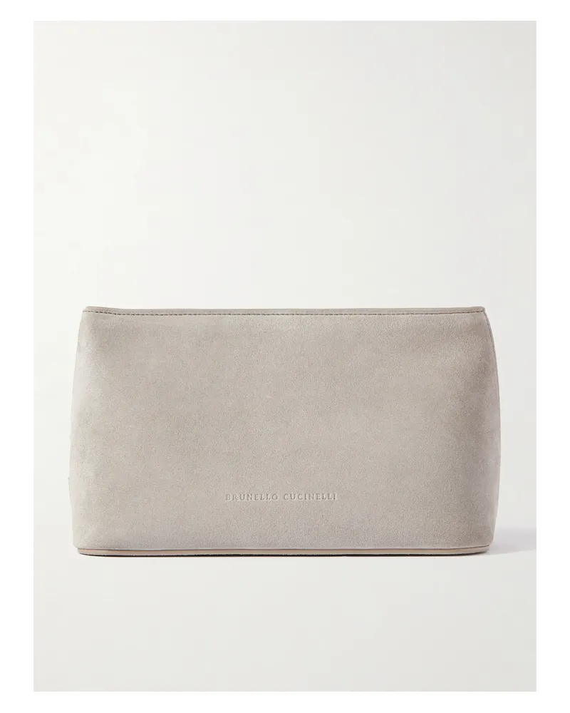 Brunello Cucinelli Beutel Aus Veloursleder - Neutral Neutral