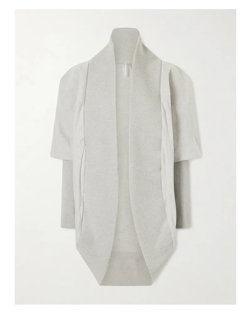 Norma Kamali Cocoon Cardigan Aus Stretch-baumwoll-jersey - Grau Grau
