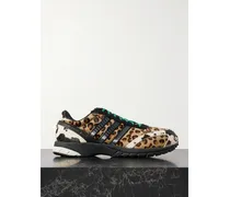 Adizero Adios Og Sneakers Aus Leder In Ponyhaaroptik Mit Besätzen Aus Gebürstetem Veloursleder Und Gummi - Animal-Print