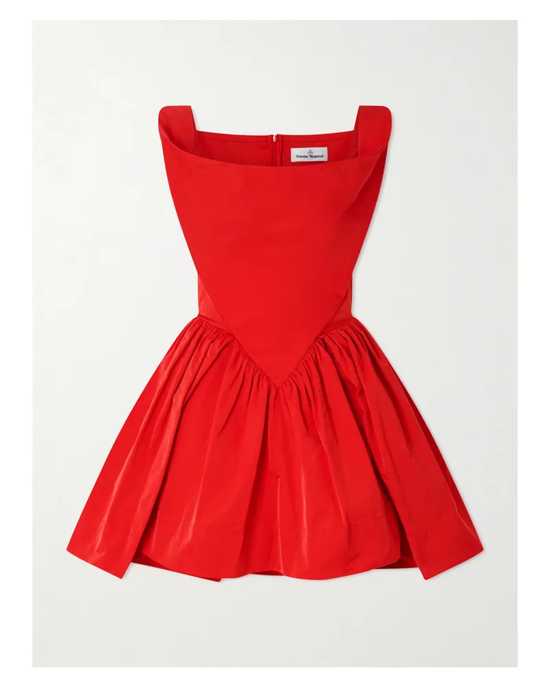 Vivienne Westwood Sunday Pleated Taffeta Mini Dress - Red Red