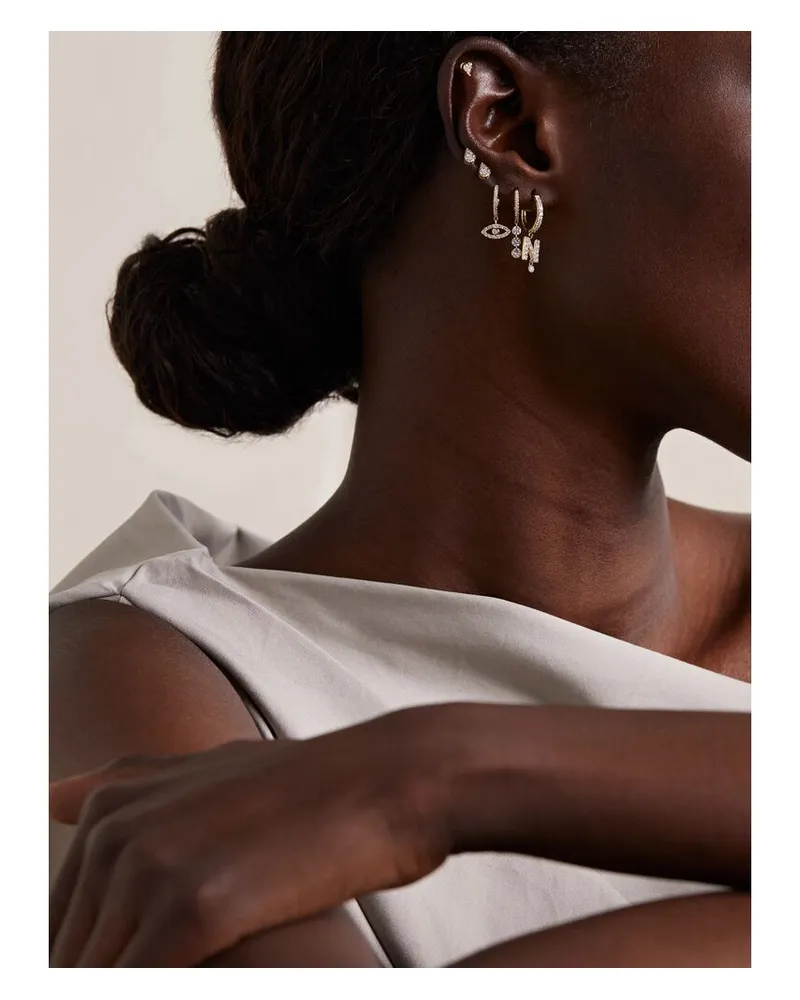 Valentino Garavani Gold 'Poetique des Gouttes' Clip-on