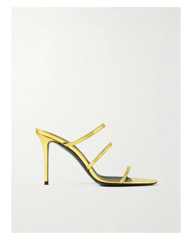 Giuseppe Zanotti Clandestino Mules Aus Metallic-glanzleder - Gold Gold