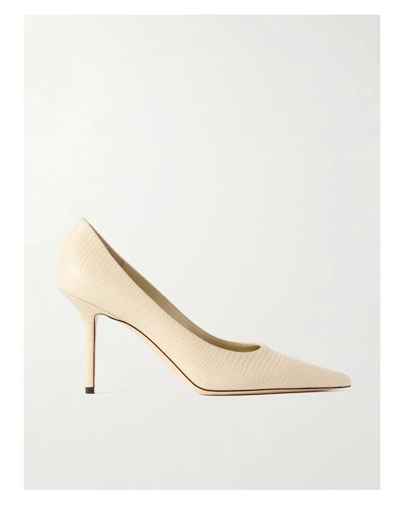 Jimmy Choo Love 85 Pumps aus Leder Creme