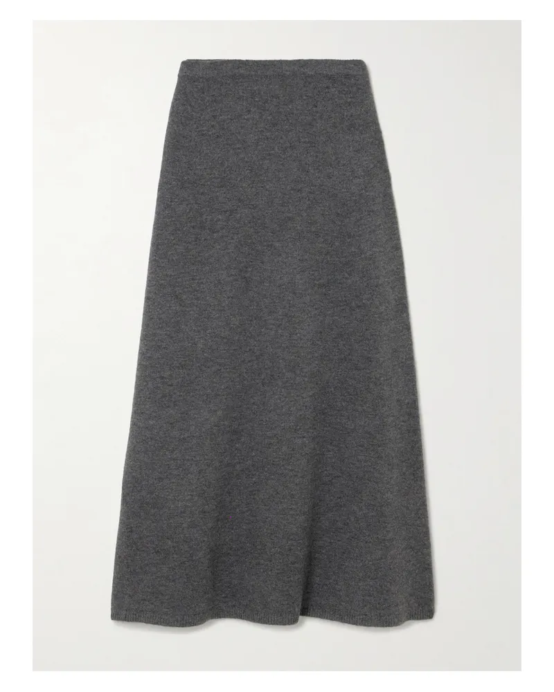 Theory Merino Wool-blend Maxi Skirt - Gray Gray