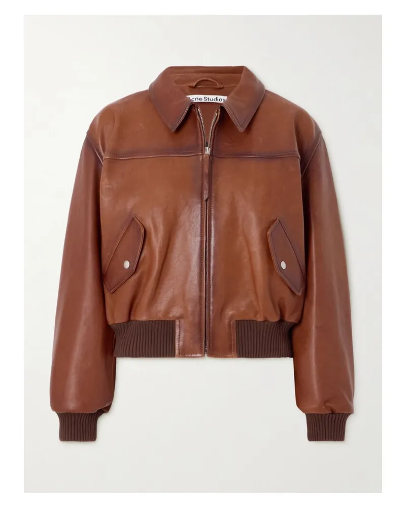 Acne Studios Lederjacke - Braun Braun
