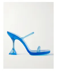 Amina Muaddi Brito Mules aus Pvc Blau