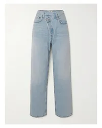 AGOLDE Asymmetrische Boyfriend-jeans Blau