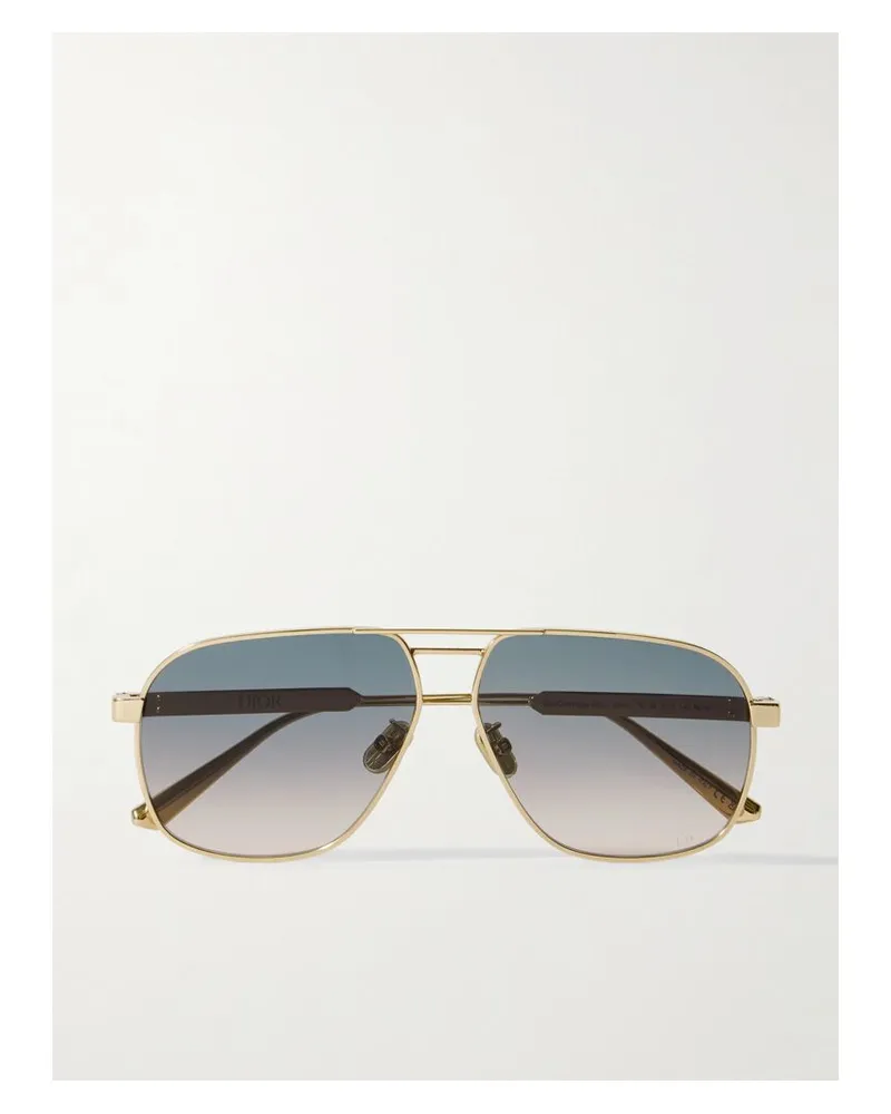 Dior Diorcannage A3u Roségoldfarbene Pilotensonnenbrille Roségold