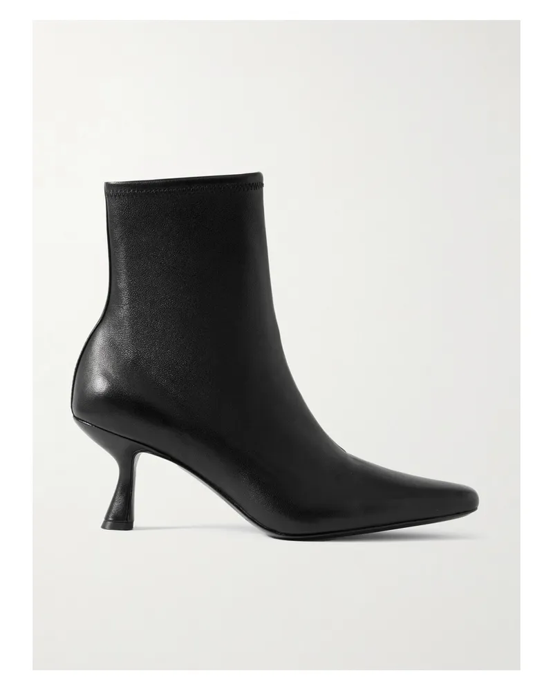 Loeffler Randall Thandy Leather Ankle Boots - Black Black