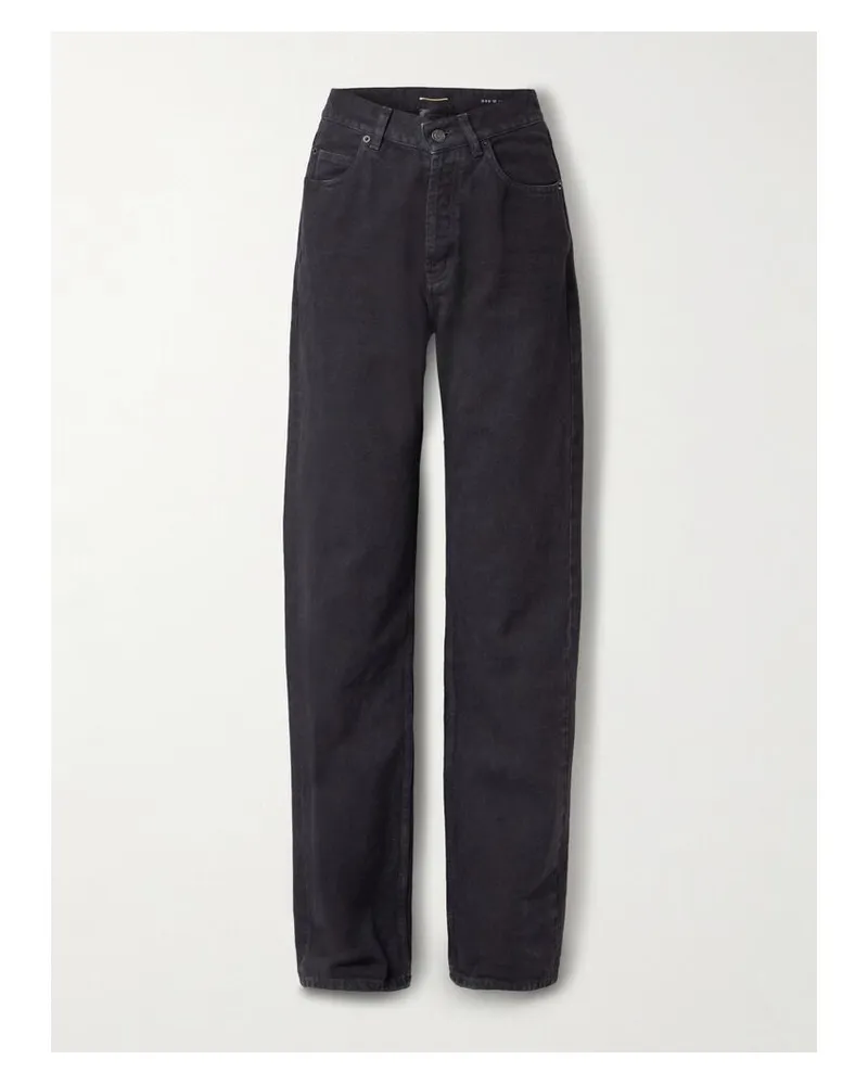 Saint Laurent Hoch Sitzende Jeans - Schwarz Schwarz