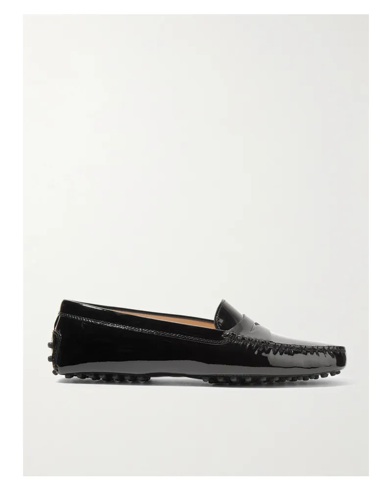 TOD'S Gommino Patent-leather Loafers - Black Black