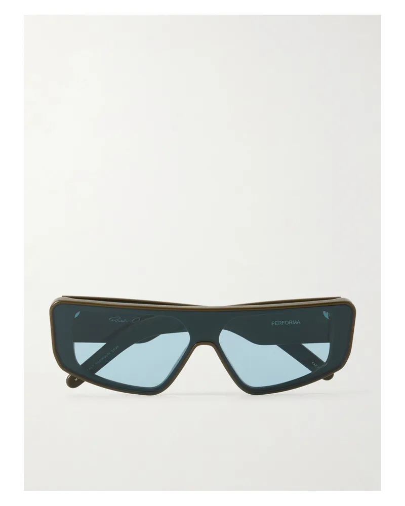 Rick Owens Performa Slim-frame Sunglasses - Green Green