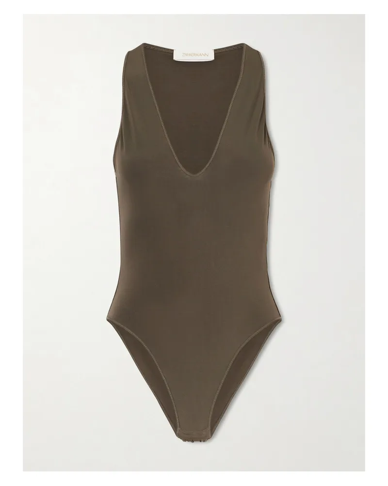 Zimmermann Stretch-jersey Bodysuit - Green Green