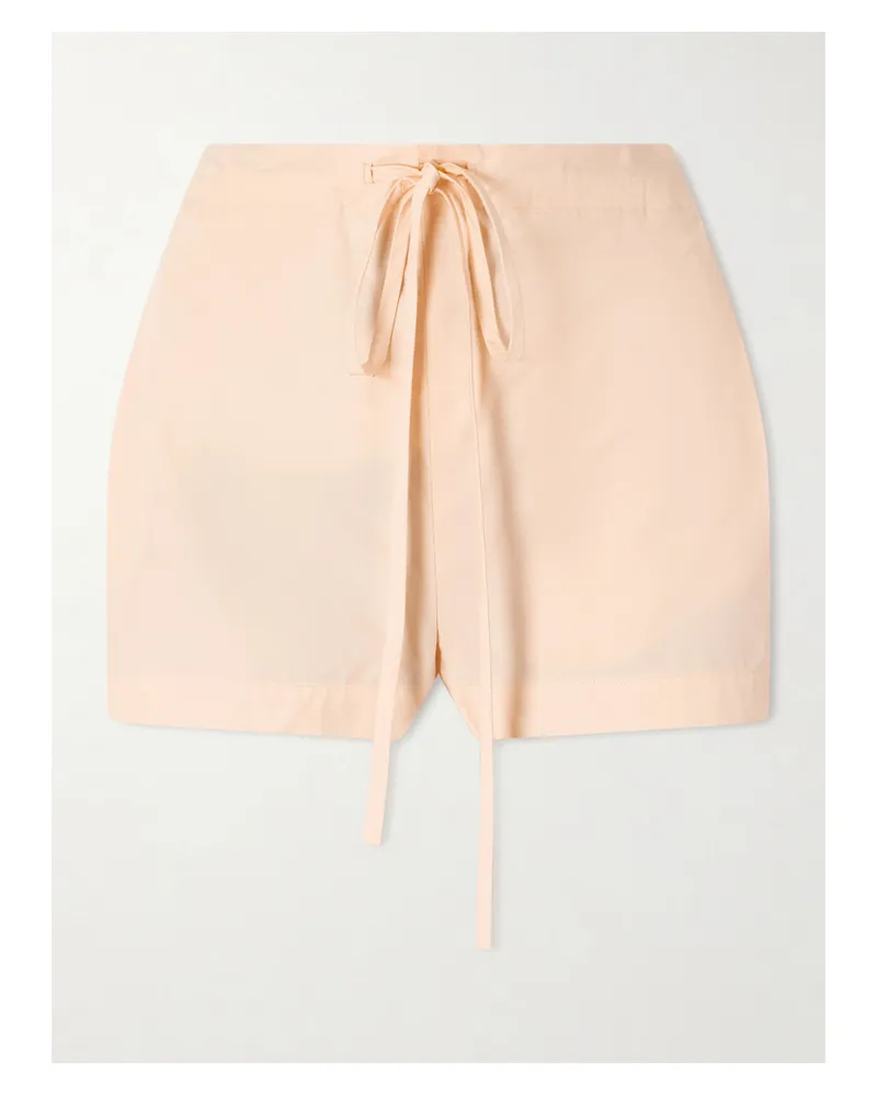 KHAITE Robbie Cotton-poplin Shorts - Orange Orange