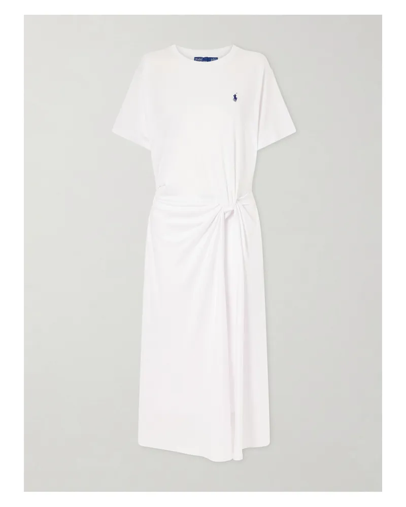 Ralph Lauren Gathered Jersey Maxi Dress - White White
