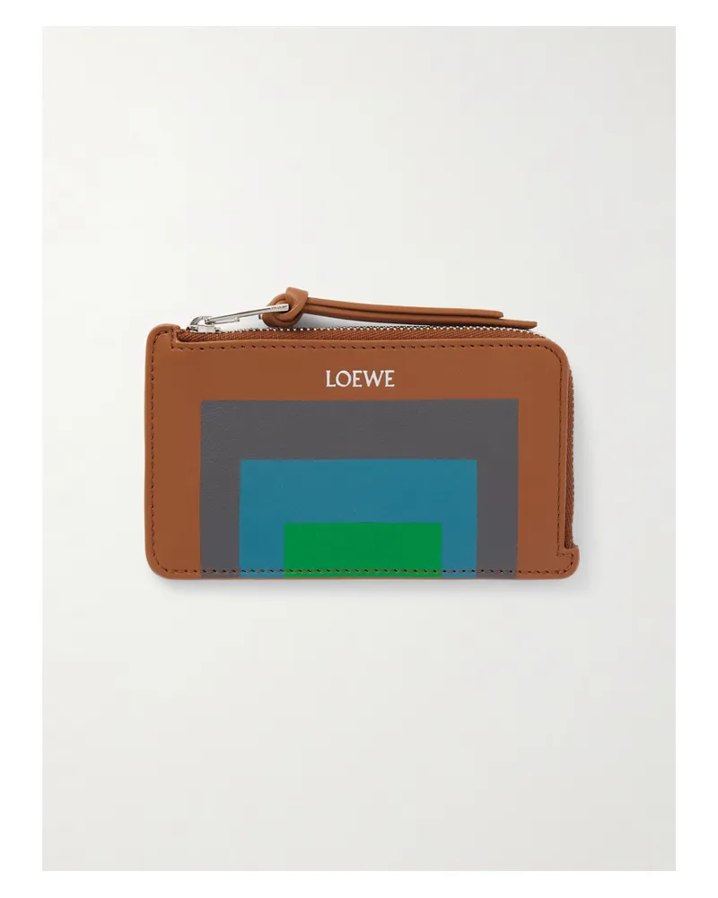 Loewe Josef Albers Kartenetui Aus Leder Mit Print - Mehrfarbig Mehrfarbig