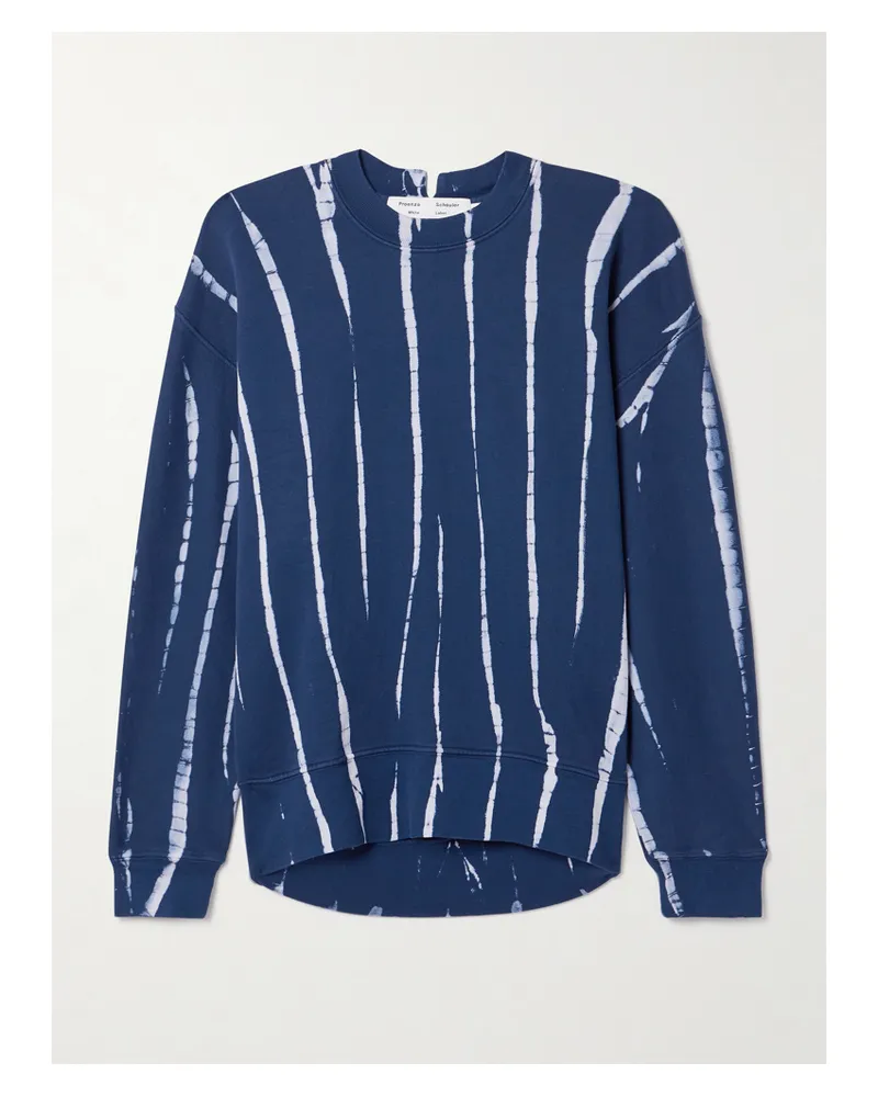 Proenza Schouler Blake Sweatshirt Aus Baumwoll-jersey Mit Batikmuster - Blau Blau