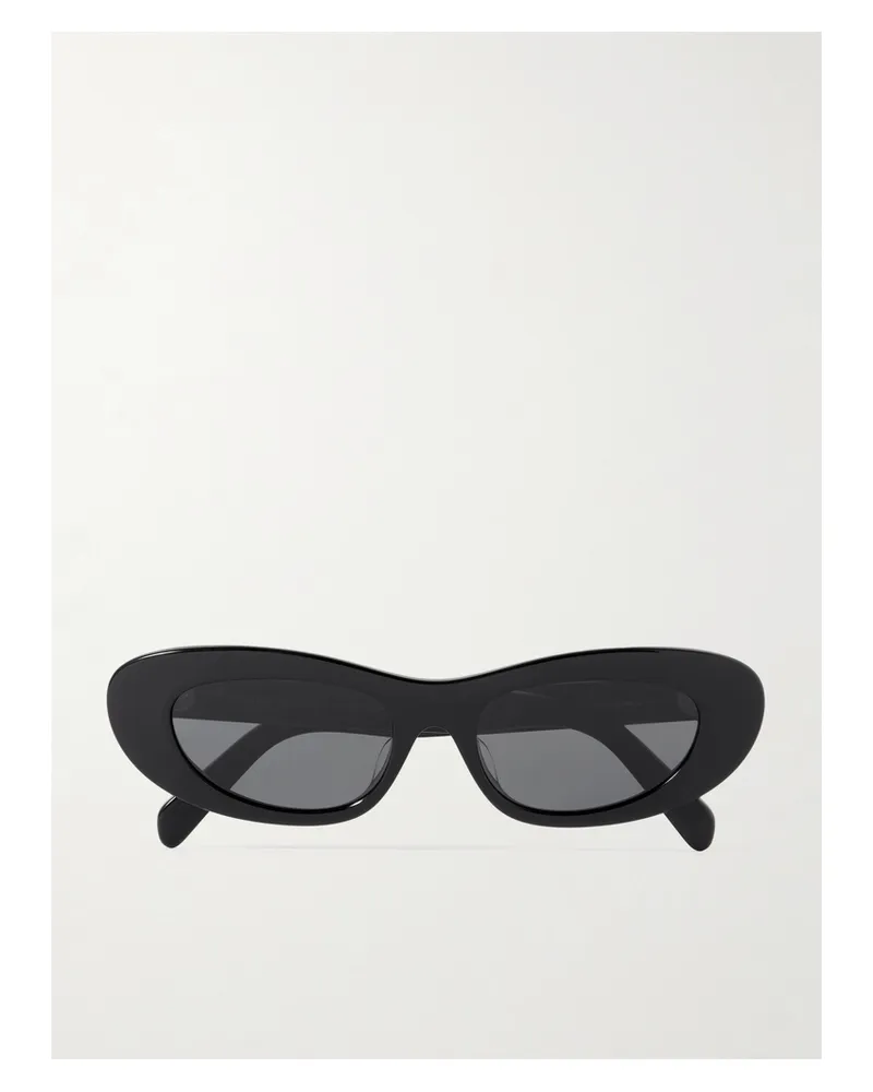 Celine Cat-eye Acetate Sunglasses - Black Black