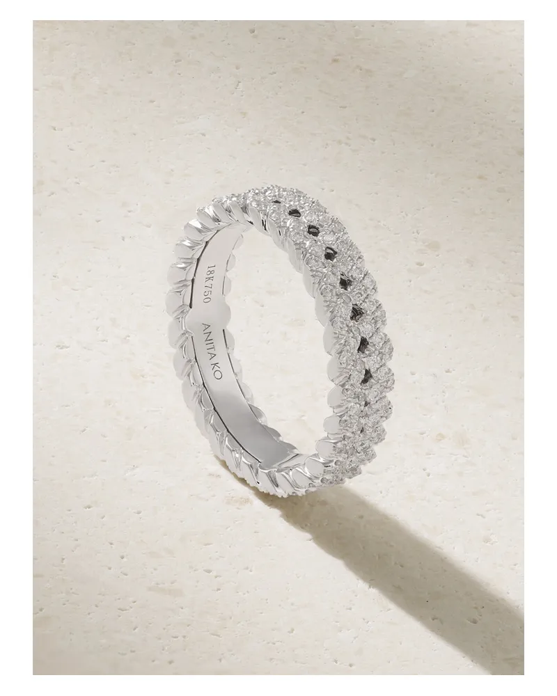 ANITA KO 18-karat White Gold Diamond Ring - Silver Silver