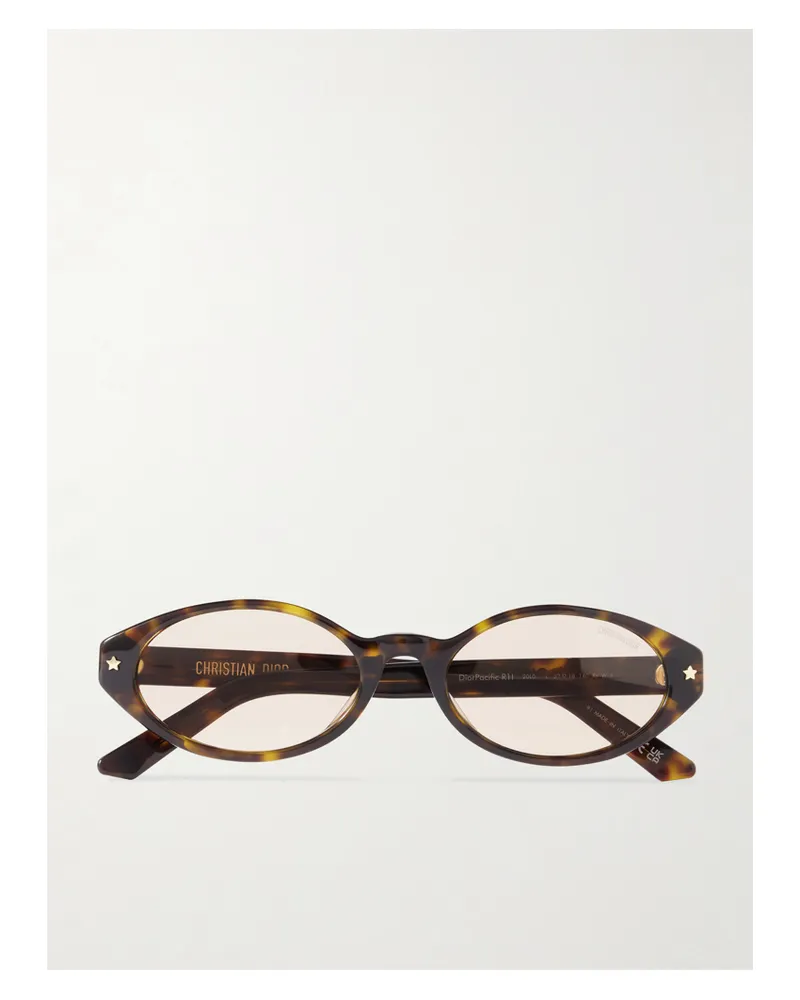 Dior Diorpacific R1i Sonnenbrille Mit Ovalem Rahmen Aus Azetat In Hornoptik Horn