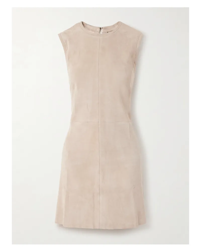 Stouls Miuccia Minikleid Aus Veloursleder - Neutral Neutral