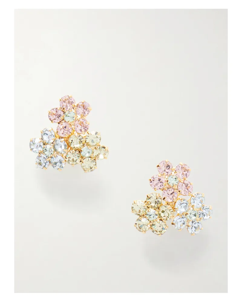 Jennifer Behr Violet Silver-tone Swarovski Crystals Earrings - Multi Multi