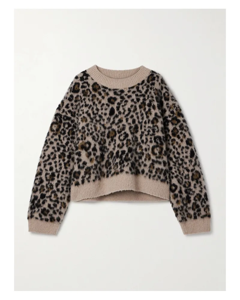 Nili Lotan Zamira Pullover Aus Jacquard-strick Aus Einer Kaschmir-seidenmischung Mit Leopardenmuster - Animal-Print Animal-print