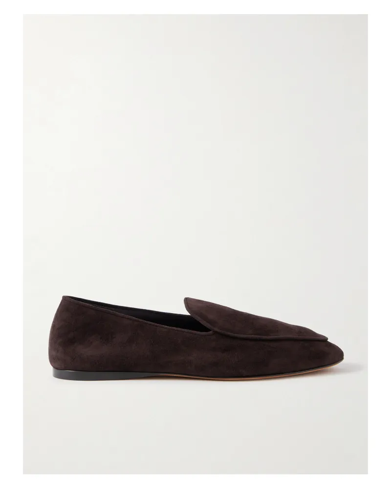 The Row Awar Suede Loafers - Brown Brown