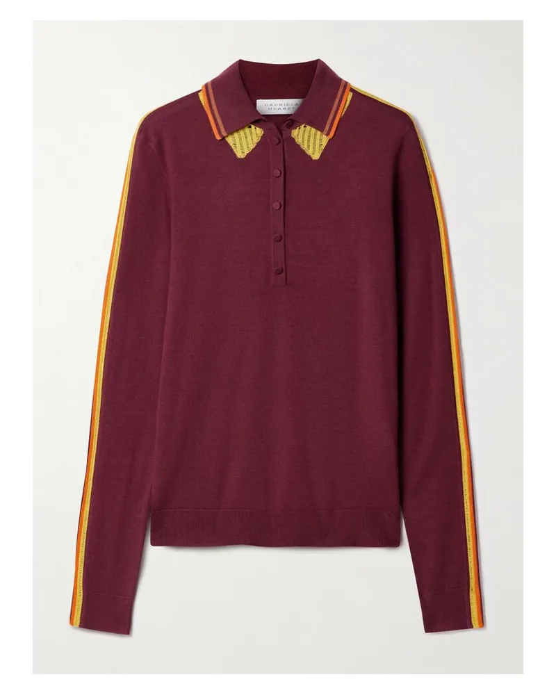 Gabriela Hearst Zorya Polohemd Aus Einer Kaschmir-seidenmischung - Rot Rot