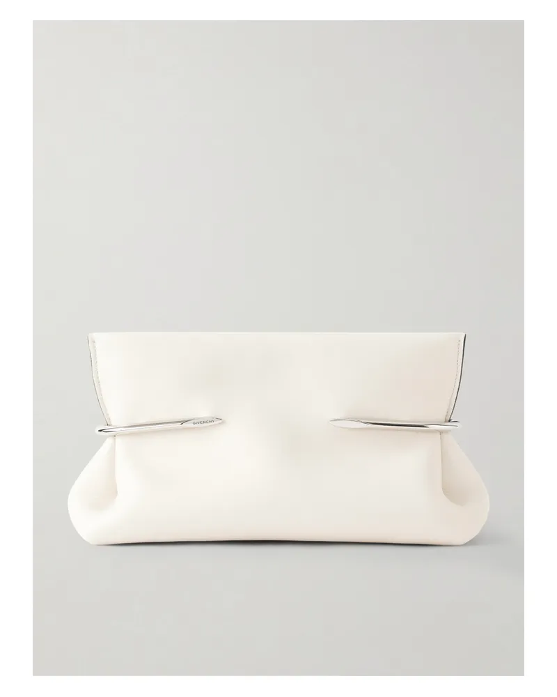 Givenchy Pinch Leather Clutch - Neutrals Neutrals