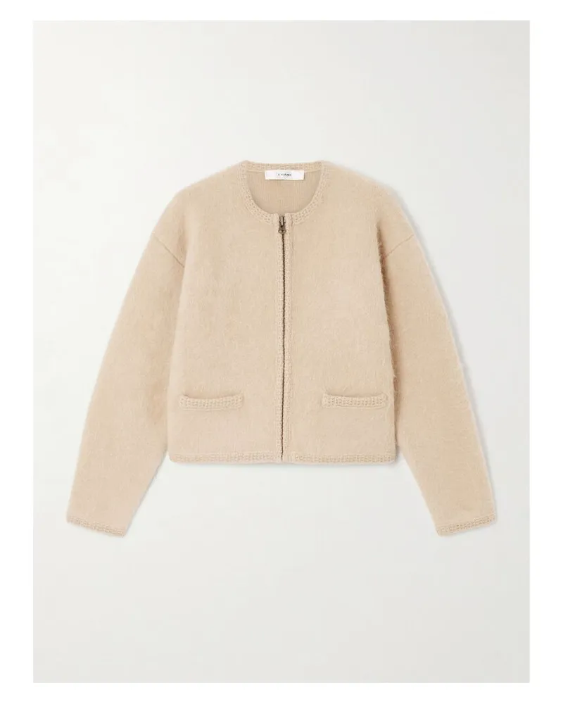 Frame Denim Cardigan Aus Einer Gebürsteten Wollmischung - Creme Creme