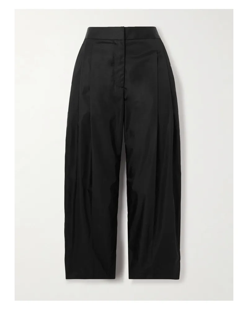 Alaïa Taffeta Pleated Tapered Pants - Black Black