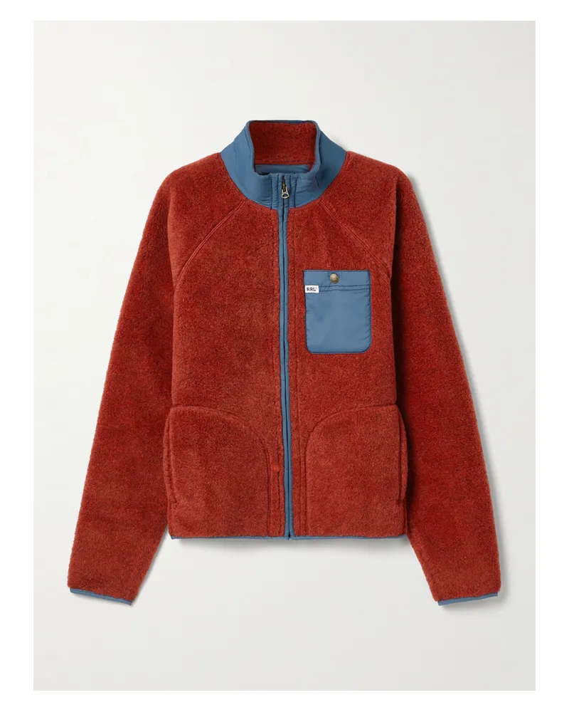 RRL Jacke Aus Fleece Aus Einer Wollmischung Mit Shell-besätzen - Rot Rot