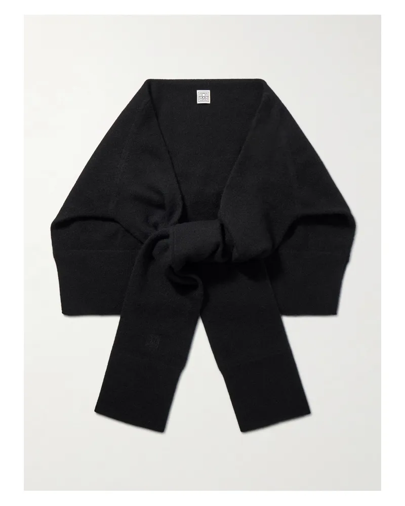 Totême Sleeve Schal Aus Kaschmir Mit Stickerei - Schwarz Schwarz