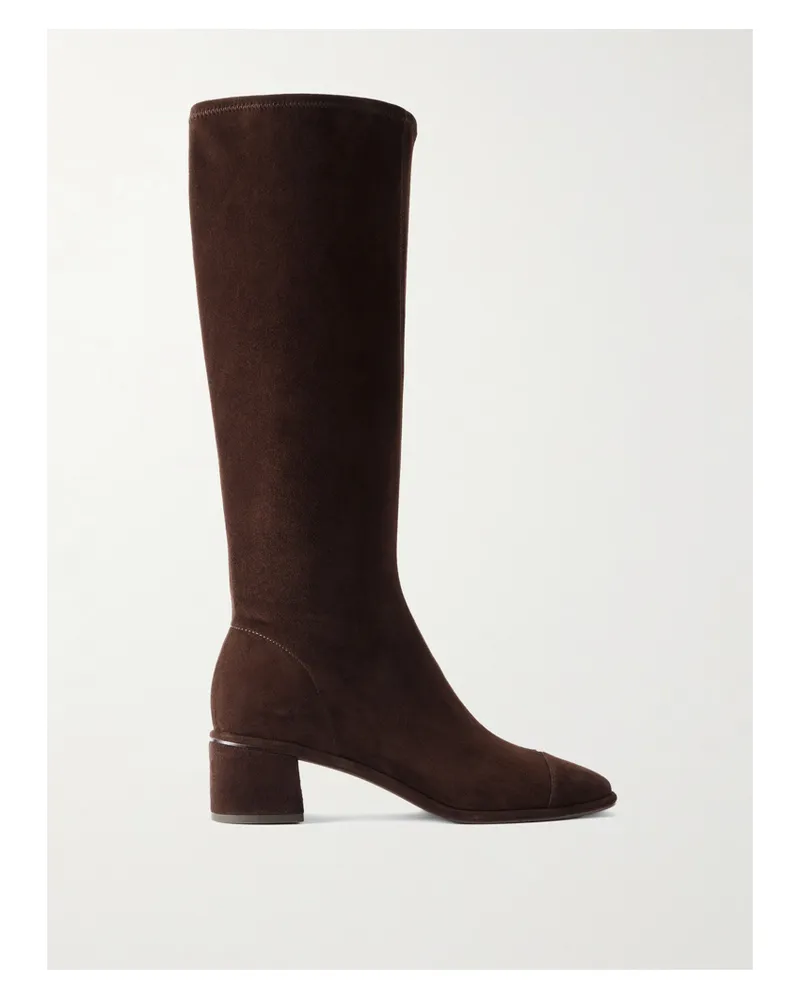 Tory Burch Kniehohe Stiefel Aus Veloursleder - Braun Braun