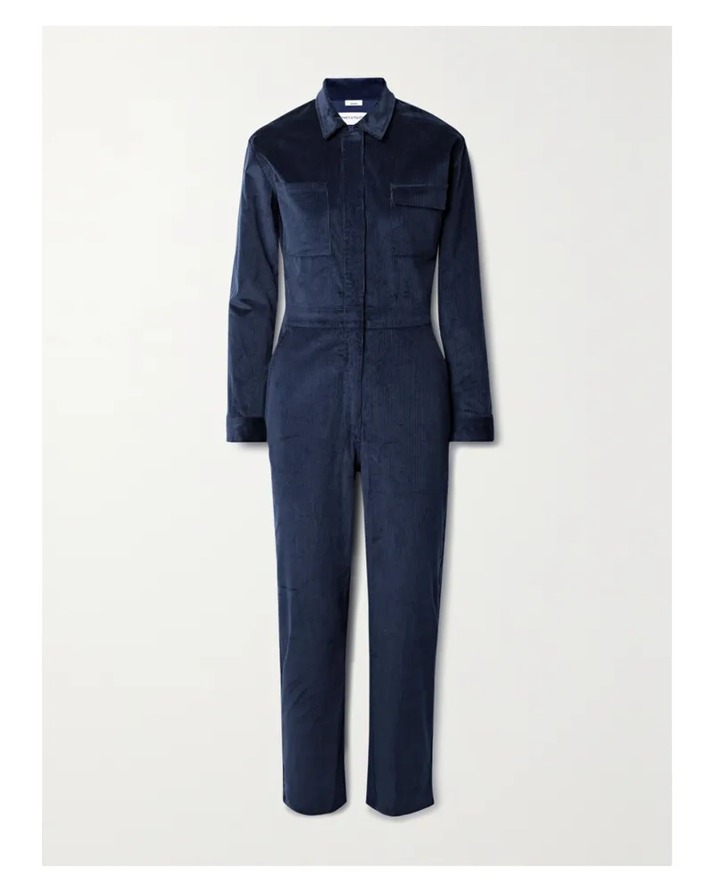 Rivet Utility Bigwig Verkürzter Jumpsuit Aus Cord Aus Einer Baumwollmischung - Blau Blau