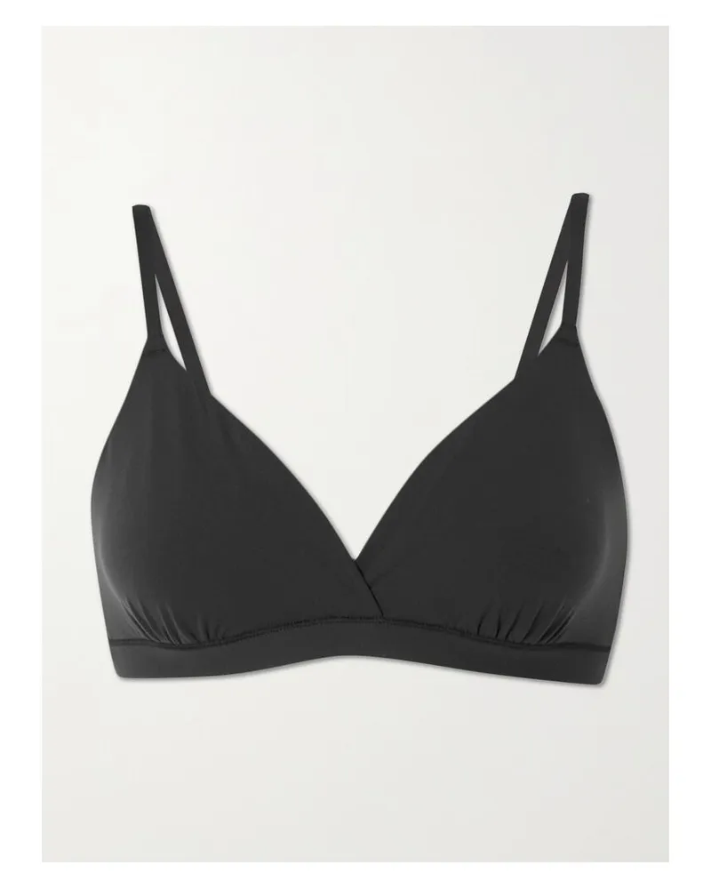SKIMS Fits Everybody Crossover Bralette – Onyx – Soft-bh - Schwarz Schwarz