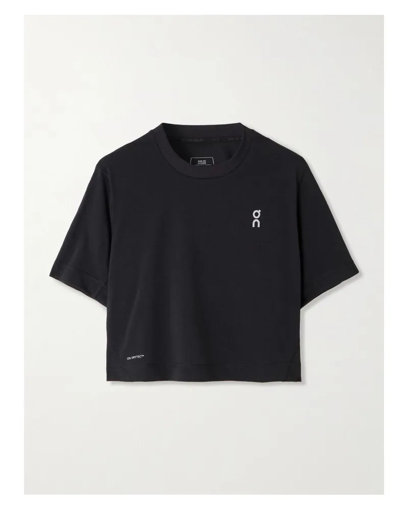 ON Train Verkürztes T-shirt Aus Recyceltem Jersey - Schwarz Schwarz