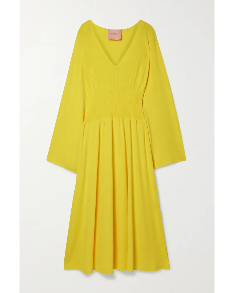Roksanda Ilincic Augusta Midikleid Aus Stretch-strick - Gelb Gelb