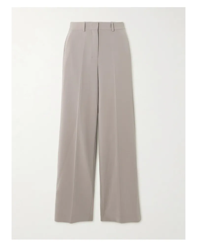 Theory Hose mit Weitem Bein aus Crêpe Grau