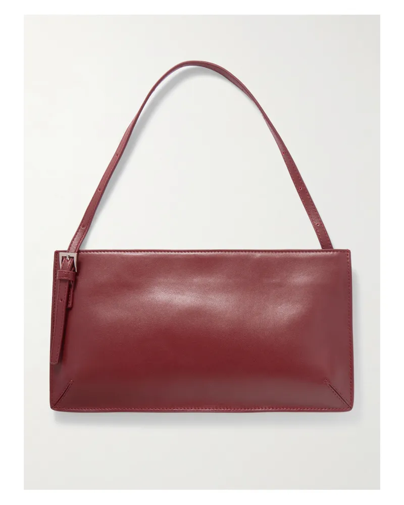St. Agni 90s Leather Shoulder Bag - Burgundy Burgundy