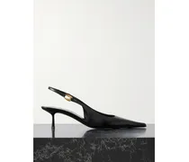 Vendôme Embellished Leather Slingback Pumps - Black