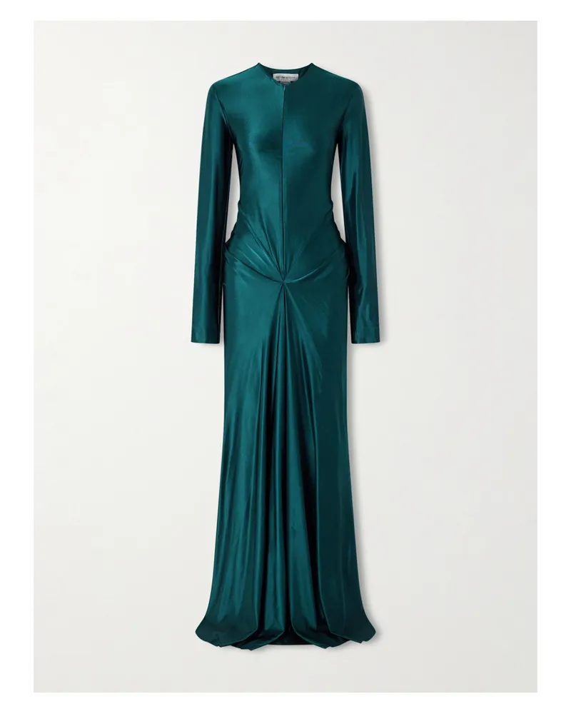 Victoria Beckham Robe Aus Satin Mit Raffung - Blau Blau