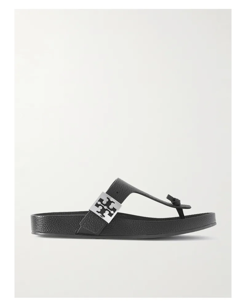 Tory Burch Mellow Sandalen Aus Strukturiertem Leder Mit Schnalle - Braun Braun