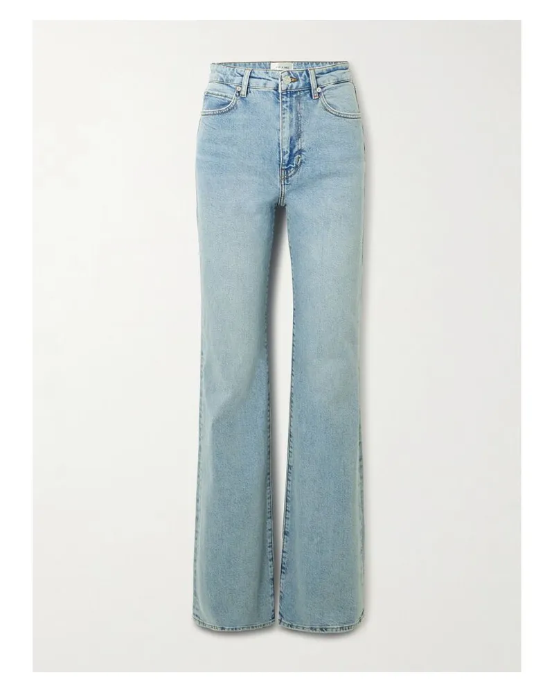 Frame Denim The Arrow Hoch Sitzende Schlagjeans - Blau Blau