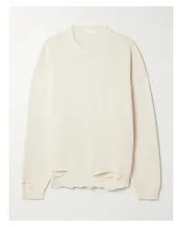 Helmut Lang Oversized-pullover aus einer Baumwollmischung Elfenbein