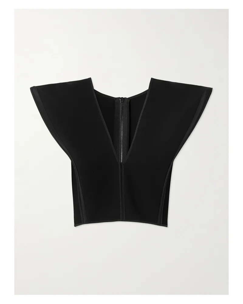 Maticevski Kombat Crepe Top - Black Black