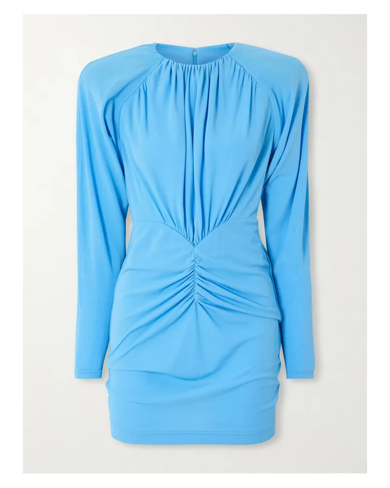 Stella McCartney Ruched Jersey Mini Dress - Blue Blue