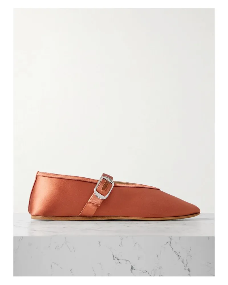 Le Monde Béryl Stella Mary-jane-ballerinas Aus Satin - Metallic Metallic