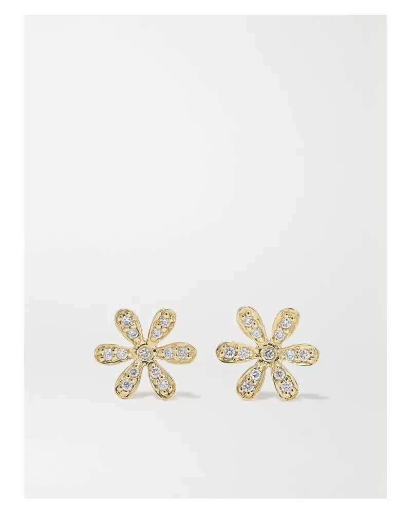 Sydney Evan Baby Daisy Ohrstecker Aus 14 Karat Gold Mit Diamanten Gold
